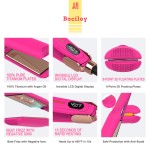 【Bociloy】Hair straightening cream Portable flat curling planchas de pelo electric infrared hair straightener titanium flat iron
