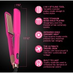 【Bociloy】Hair straightening cream Portable flat curling planchas de pelo electric infrared hair straightener titanium flat iron