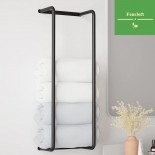 【Fearleft】Stylish and Functional: Black Stainless Steel Towel Rack for Bathroom