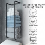 【Fearleft】Stylish and Functional: Black Stainless Steel Towel Rack for Bathroom