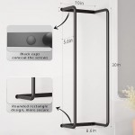 【Fearleft】Stylish and Functional: Black Stainless Steel Towel Rack for Bathroom