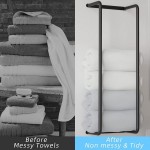 【Fearleft】Stylish and Functional: Black Stainless Steel Towel Rack for Bathroom