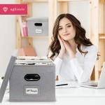 【Agitowis】Set of 2 Collapsible Linen File Organizers: Effortless File Folder Storage Solution