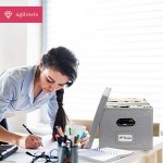【Agitowis】Set of 2 Collapsible Linen File Organizers: Effortless File Folder Storage Solution