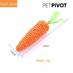 Hand-woven pet carrot shaped tooth cleaning molar knot rope cat scratching supplies cats chew play toys 