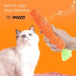 Hand-woven pet carrot shaped tooth cleaning molar knot rope cat scratching supplies cats chew play toys 