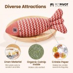  Cat Toys Fish Sound Soft Cloth Cat Catnip Toys Line Interactive Kitten Exercise Kicken Indoor for All Breed Cat Products