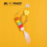 Pet Interactive Movement Toys with Suction Cup Retractable Catnip Felt Teaser mouse Toy for indoor Cats Hangable on Door
