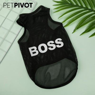 Printed air-mesh Breathable Pet Summer Clothing Shop Clothes Dog Vest T-shirt