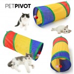 Interactive Cat Tunnel Toy for Indoor Channel Toy Cats With Play Ball Holes Straight  Foldable Pet Cat Tunnel