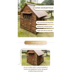 Outdoor wooden large pet house anti-corrosion shade carbonized wood dog house waterproof and easy to clean pet house