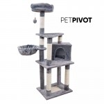 Extra Large Multilayer Wooden Climbing Cat Scratching Sisal Post Cat Condos Platform Hammock Tree Towers House Furniture