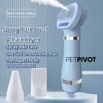 2-in-1 Pet Grooming Tool: Hot Air Comb and Hair Dryer for Dogs and Cats