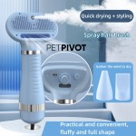 2-in-1 Pet Grooming Tool: Hot Air Comb and Hair Dryer for Dogs and Cats