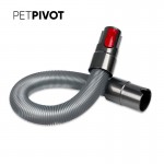 Vacuum Attachment Pet Grooming Device with Built-In Brush Head