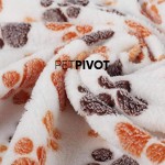 Soft Warm Pet Dog Bed Cushion Accessories Coral Velvet Paw Pattern Dog Mattress Pad Plush Cat Fleece Pet Dog Blanket