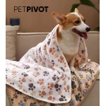 Soft Warm Pet Dog Bed Cushion Accessories Coral Velvet Paw Pattern Dog Mattress Pad Plush Cat Fleece Pet Dog Blanket