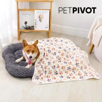 Soft Warm Pet Dog Bed Cushion Accessories Coral Velvet Paw Pattern Dog Mattress Pad Plush Cat Fleece Pet Dog Blanket