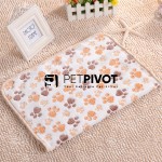 Soft Warm Pet Dog Bed Cushion Accessories Coral Velvet Paw Pattern Dog Mattress Pad Plush Cat Fleece Pet Dog Blanket