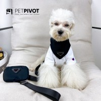 Adjustable pet saliva wipes for dog triangular wipes Schnauzer Fadou bib pet saliva wipes and outdoor sport small wallet Bag With Hook Zipper Pocket